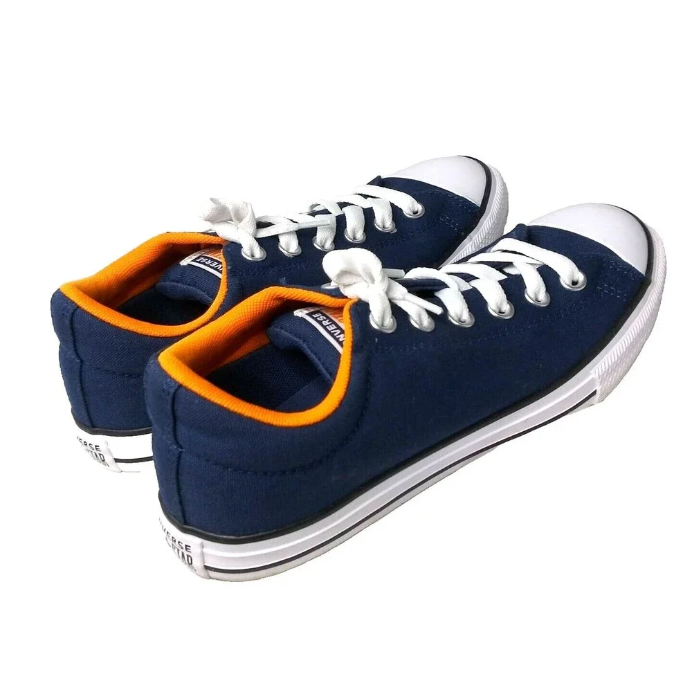 Converse Street Slip Navy Orange Rind White Shoes Size 5.5